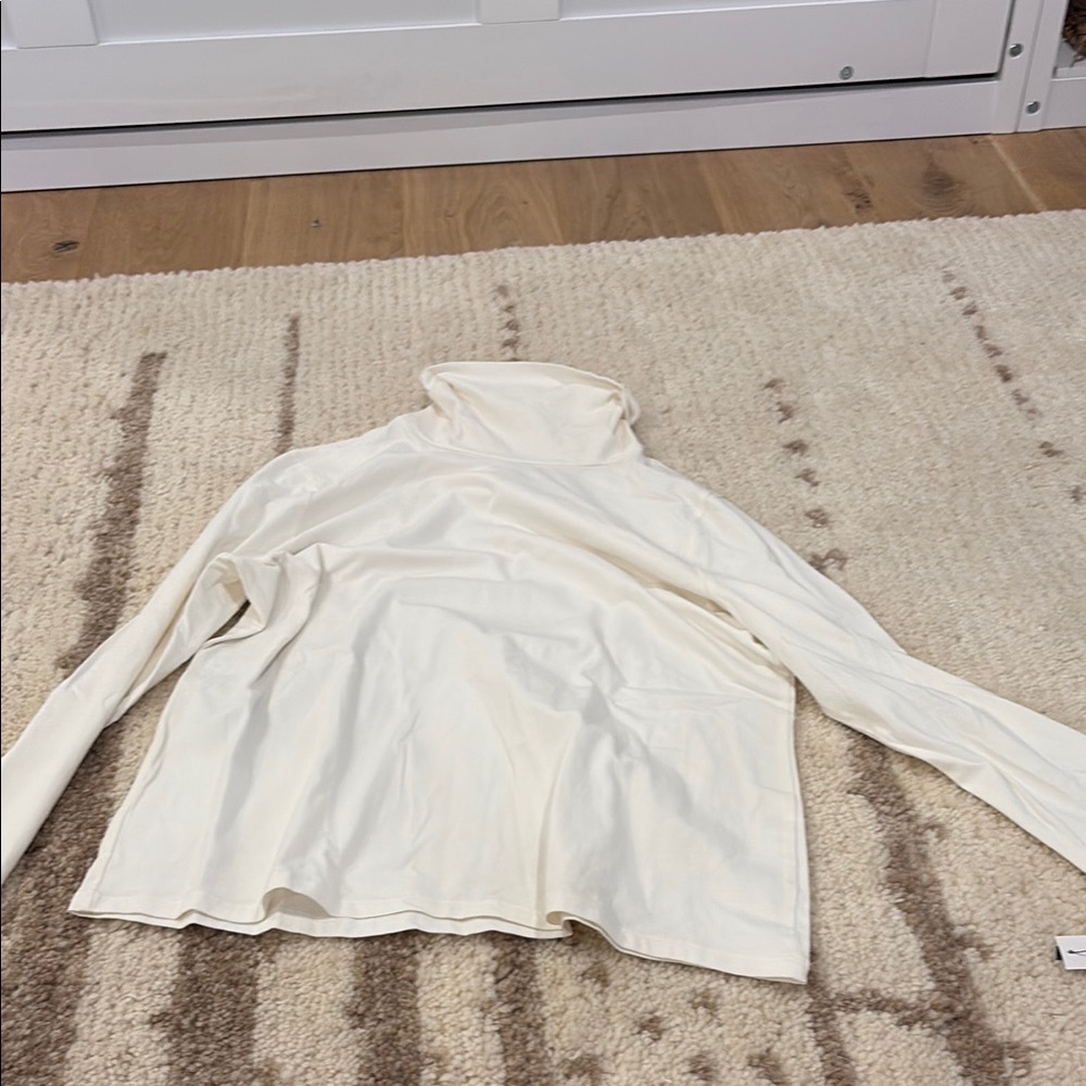 Cream Turtleneck Long Sleeve Top XL petite talbots